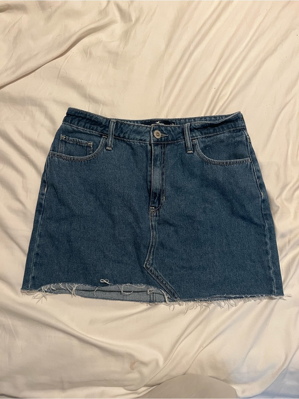 Hollister ultra high rise denim skirt